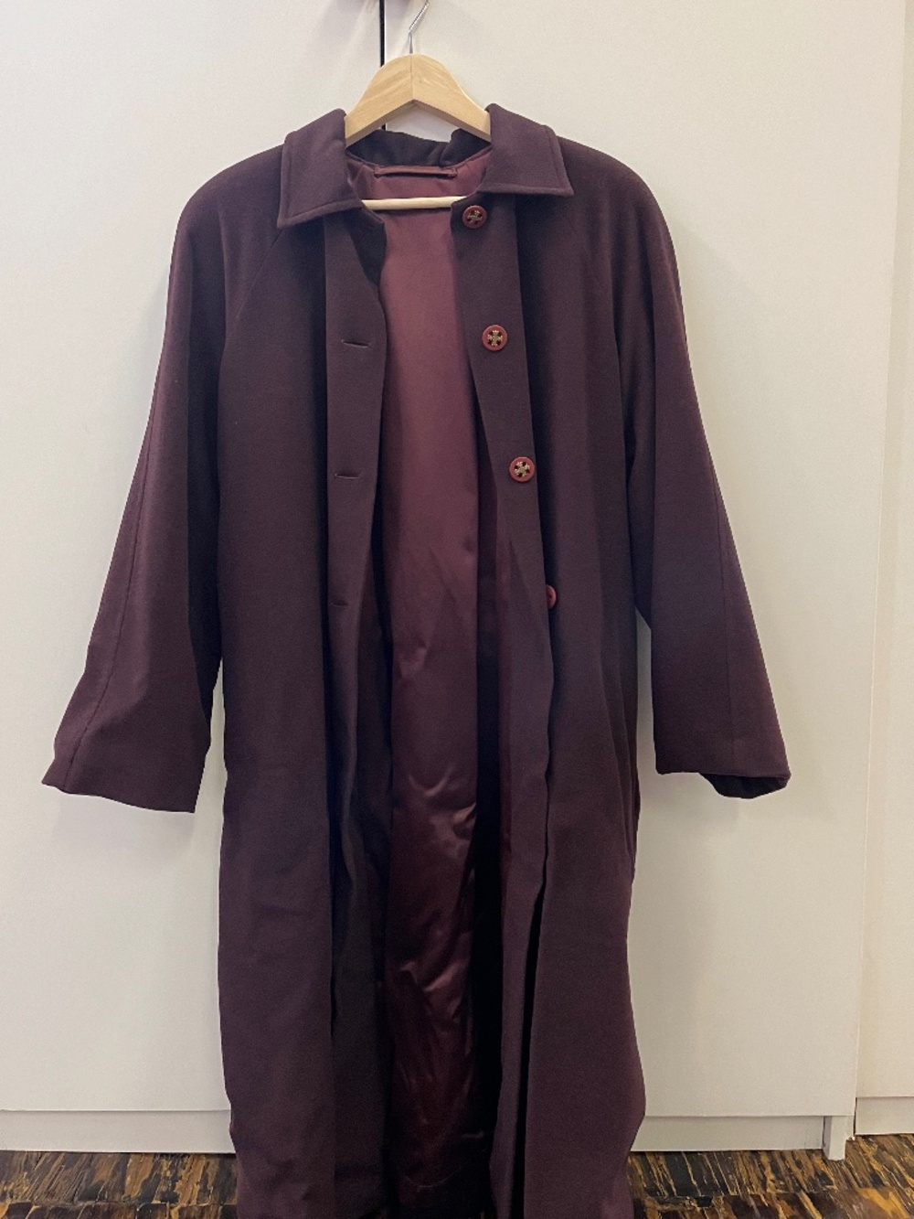 Long Burgundy Coat